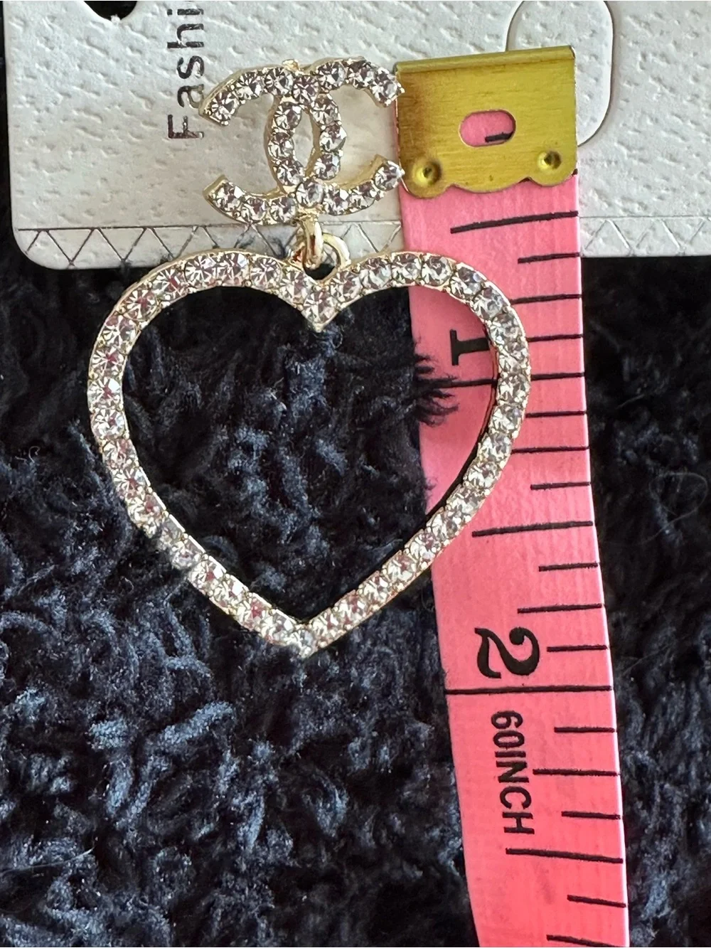 Ash Rose Gold Crystal Heart Drop Earrings